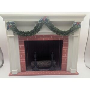 BYERS CHOICE LTD Miniature Fireplace Mantel Christmas Decor Holiday Display 2001